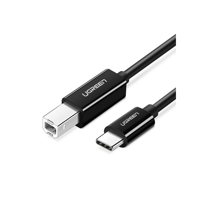 Кабель USB2.0 Type-C (M) - USB2.0 Type-B (M), 2м, Ugreen US241 50446, черный