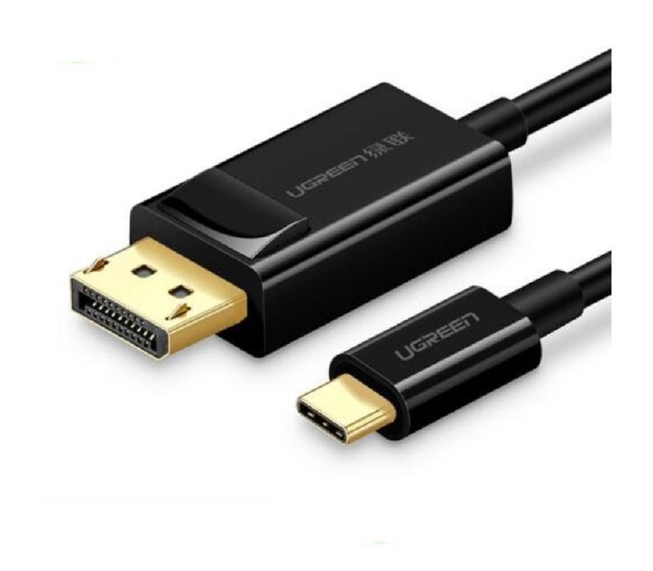 Кабель DP (20M) - USB2.0 Type-C (M), 1.5м, Ugreen MM139 50994, Black