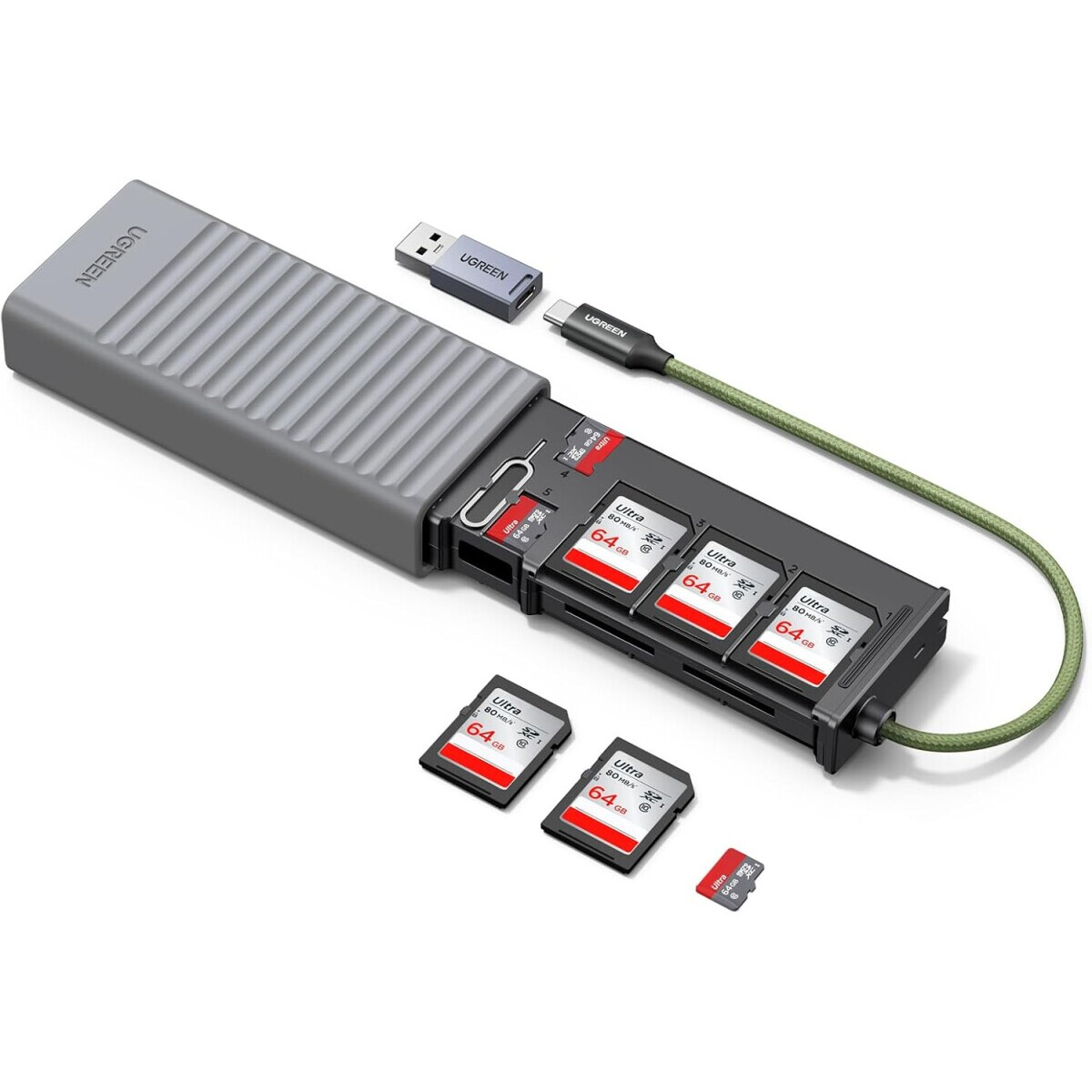 Картридер Ugreen CM856 55899, Grey