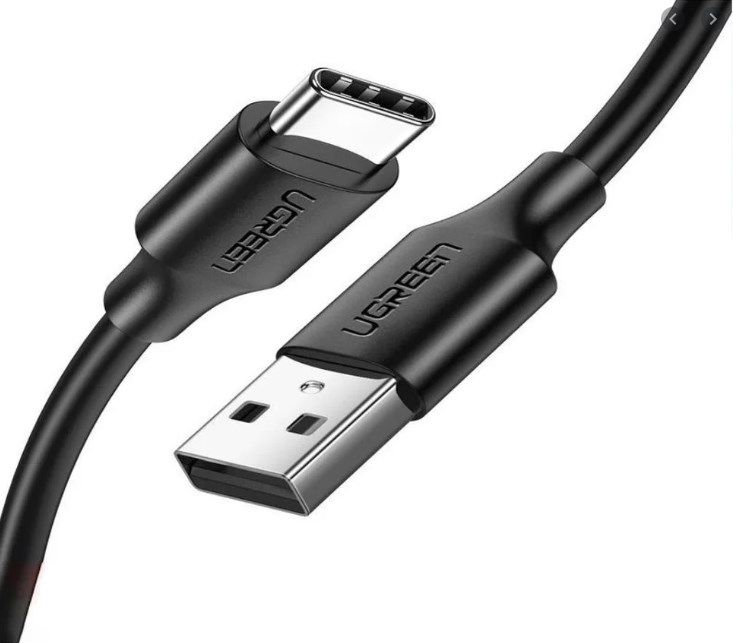 Кабель USB2.0 (M) - USB2.0 Type-C (M), 1м, Ugreen US287 60116, Black