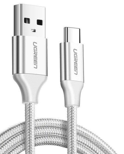 Кабель USB2.0 (M) - USB2.0 Type-C (M), 0.25м, Ugreen US288 60129, White