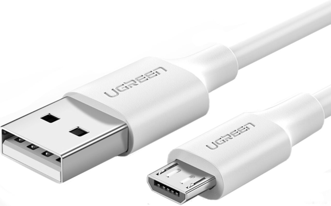 Кабель USB2.0 (M) - microUSB2.0 (M), 0.5м, Ugreen US289 60140, белый