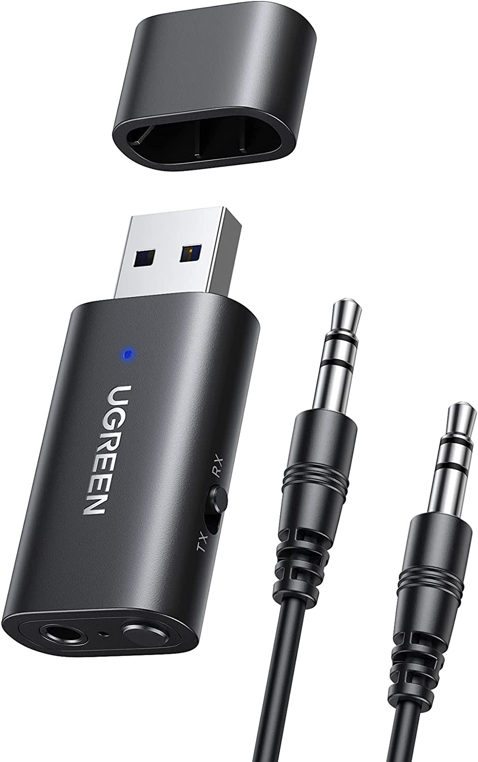 Аудиоадаптер USB2.0 - Jack3.5 Ugreen CM523 60300, Bluetooth 5.1, с микрофоном