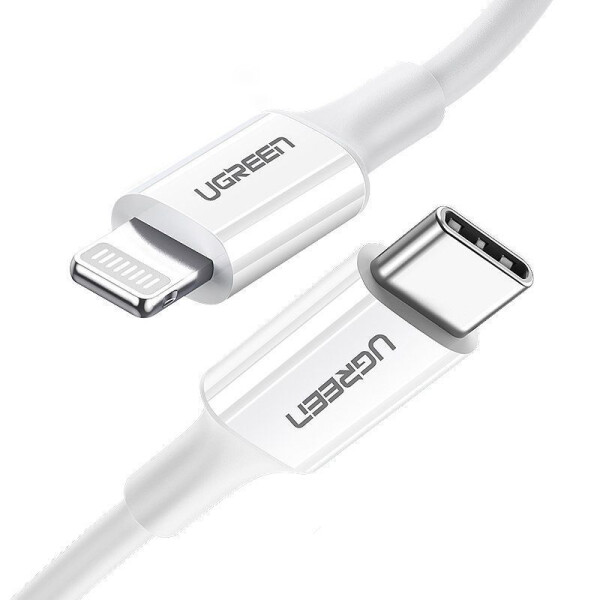 Кабель Lightning (M) - USB2.0 Type-C (M), 0.5м, Ugreen US171 60747, белый