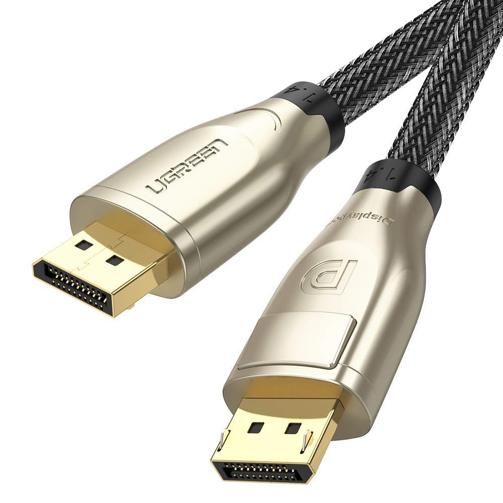 Кабель DP (20M) - DP (20M), 1м, Ugreen DP112 60842, черный, оплетка