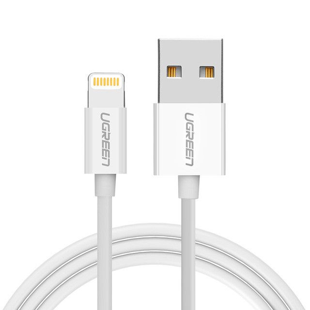 Кабель Lightning (M) - USB2.0 (M), 1.5м, Ugreen US155 80315, White