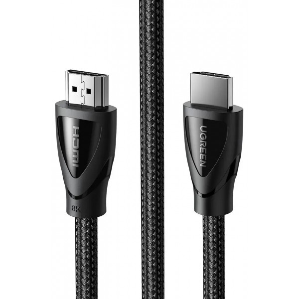 Кабель HDMI (19M) - HDMI (19M), 1м, Ugreen HD140 80401, Black, оплетка