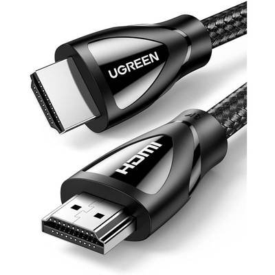Кабель HDMI (19M) - HDMI (19M), 2м, Ugreen HD140 80403, Black, оплетка