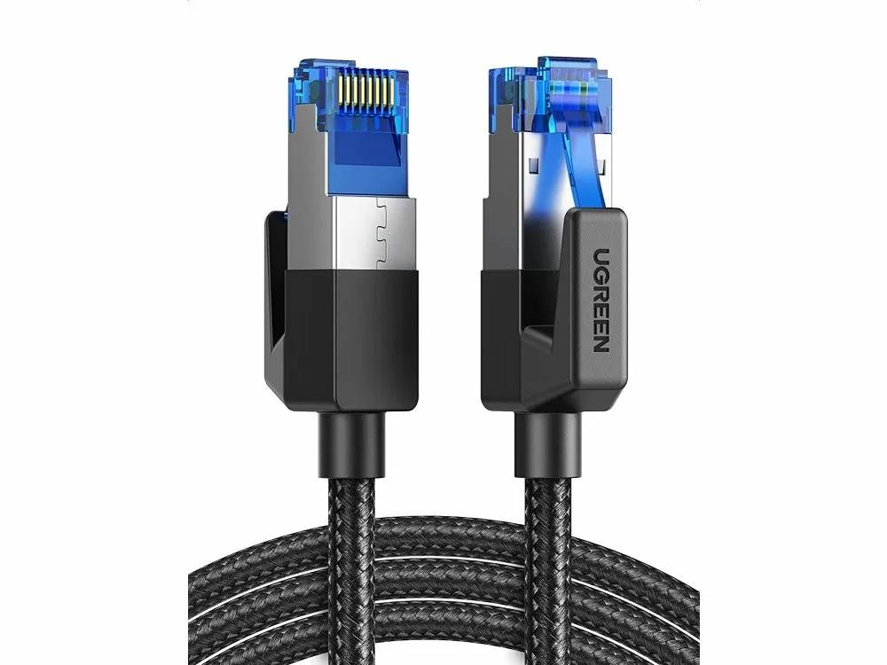 Патч-корд 1.5м, F/FTP cat.8, Ugreen NW153 80430, черный