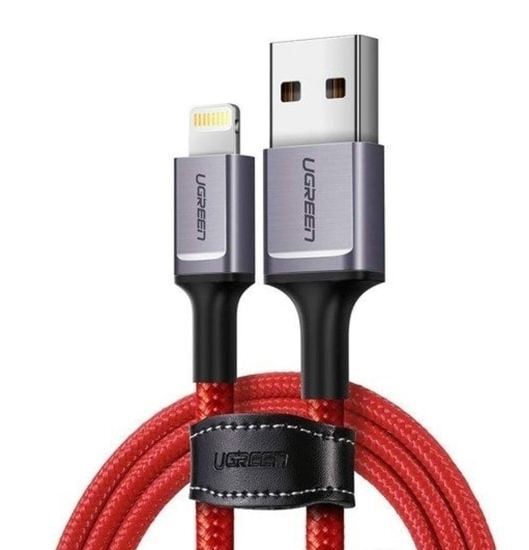 Кабель Lightning (M) - USB2.0 (M), 1м, Ugreen US293 80635, Red