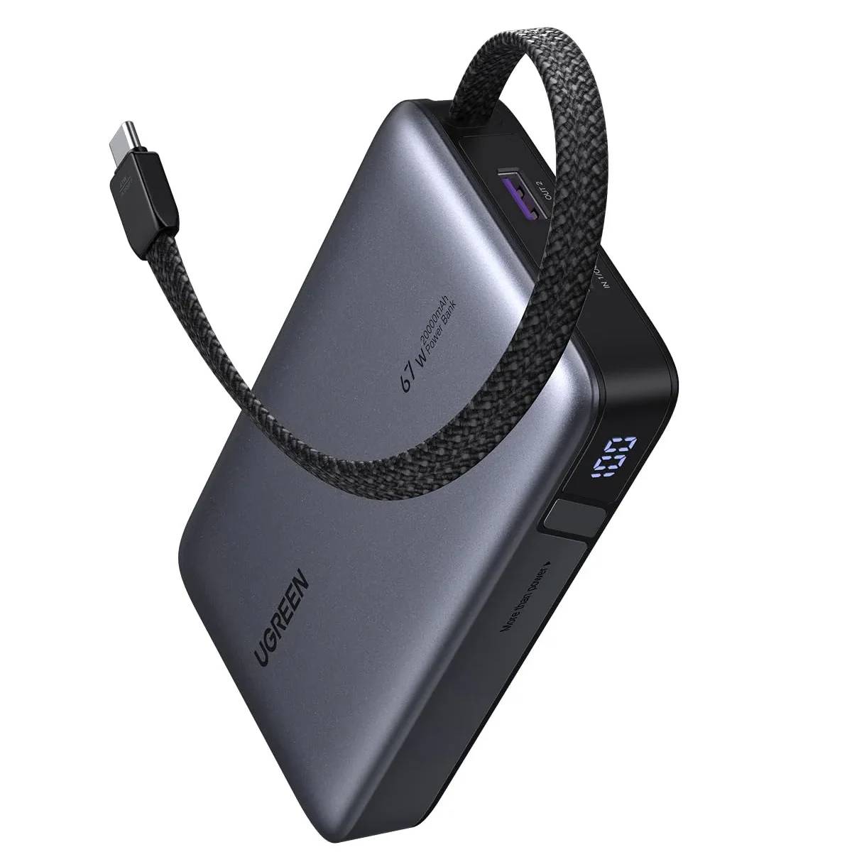 Внешний аккумулятор 20000мАч Ugreen PB550 85166B, Grey