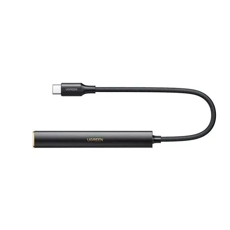 Переходник USB-C (M) - Jack3.5 (F) Ugreen CM545 90217, черный