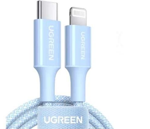 Кабель Lightning (M) - USB2.0 Type-C (M), 1м, Ugreen US532 90448, Blue