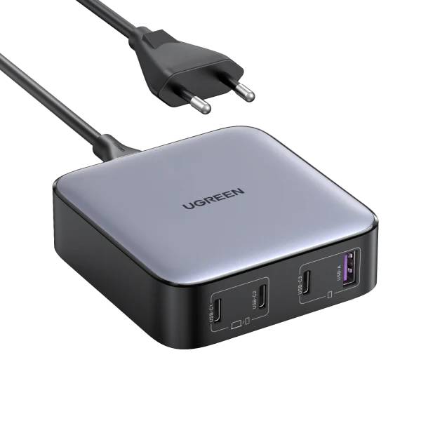 СЗУ Ugreen CD328 90928, Space Gray, USB + 3xUSB Type-C