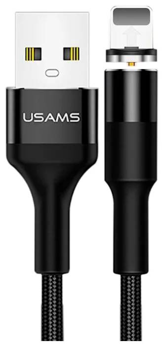 Кабель Lightning (M) - USB2.0 (M), 1м, Usams U32 SJ352USB01, черный, магнитный