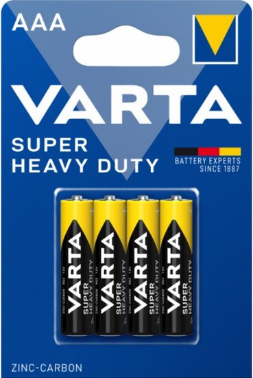 Батарейка AAA LR03, Varta Super Heavy Duty 2003 блистер 4шт