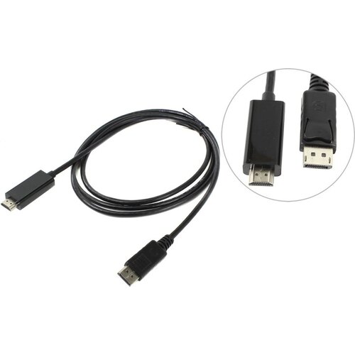 Кабель DP (20M) - HDMI (19M), 1.8м, VCOM CG494-B, черный