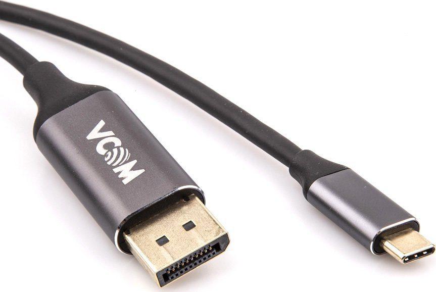 Кабель DP (20M) - USB2.0 Type-C (M), 1.8м, Vcom CU422MC-1.8M, Black