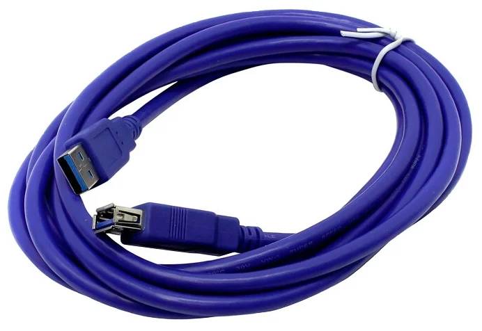 Кабель удлинитель USB3.0 (M) - USB3.0 (F), 1.8м, Vcom VUS7065-1.8M, синий