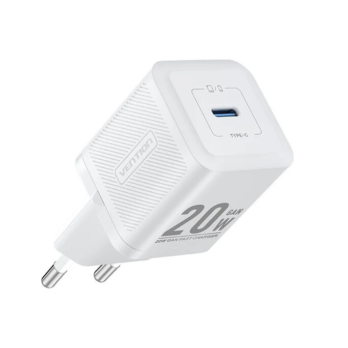 СЗУ Vention FEPW0-EU, белый, USB Type-C, 20W