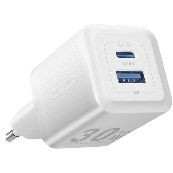 СЗУ Vention FEQW0-EU, белый, USB, USB Type-C, 20W