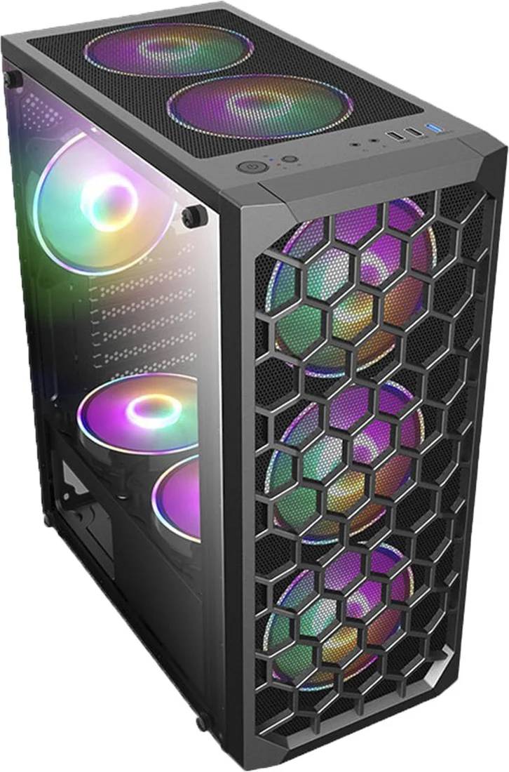 Корпус Vicsone V1 Micro Mesh, 600Вт, mATX