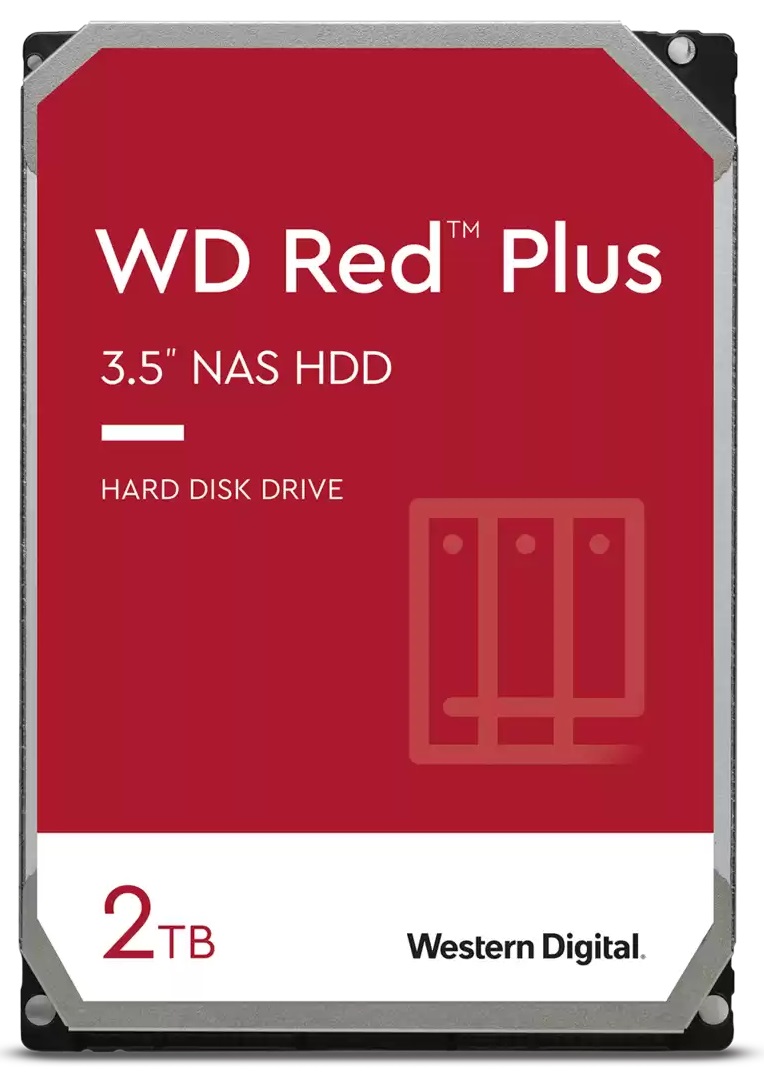 2Tb WD Red Plus WD20EFPX, 5400rpm, 3.5", SATA III, 64Mb