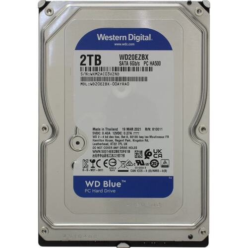 2Tb WD Blue WD20EZBX, 7200rpm, 3.5", SATA III, 256Mb