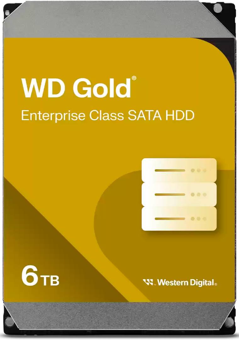 6Tb WD Gold WD6004FRYZ, 7200rpm, 3.5", SATA III, 256Mb
