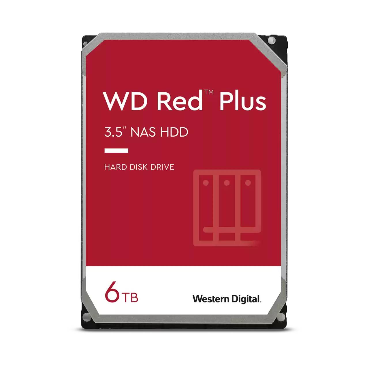 6Tb WD Red Plus WD60EFPX, 5400rpm, 3.5", SATA III, 256Mb