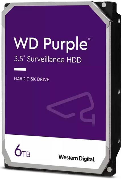 6Tb WD Purple WD64PURZ, 5400rpm, 3.5", SATA III, 256Mb