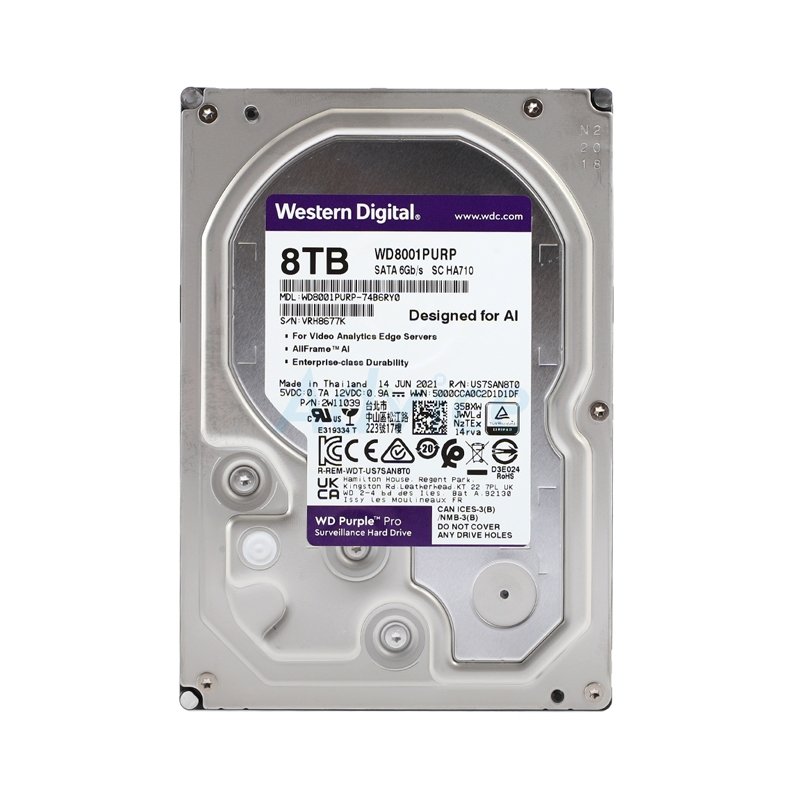8Tb WD Purple Pro WD8001PURP, 7200rpm, 3.5", SATA III, 256Mb