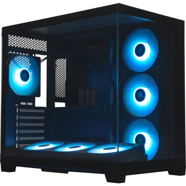 Корпус XASTRA QW500 7ARGB-FC-C6-UC Black (QW500-2FA36A-1FC12-C6-UC), без БП, ATX