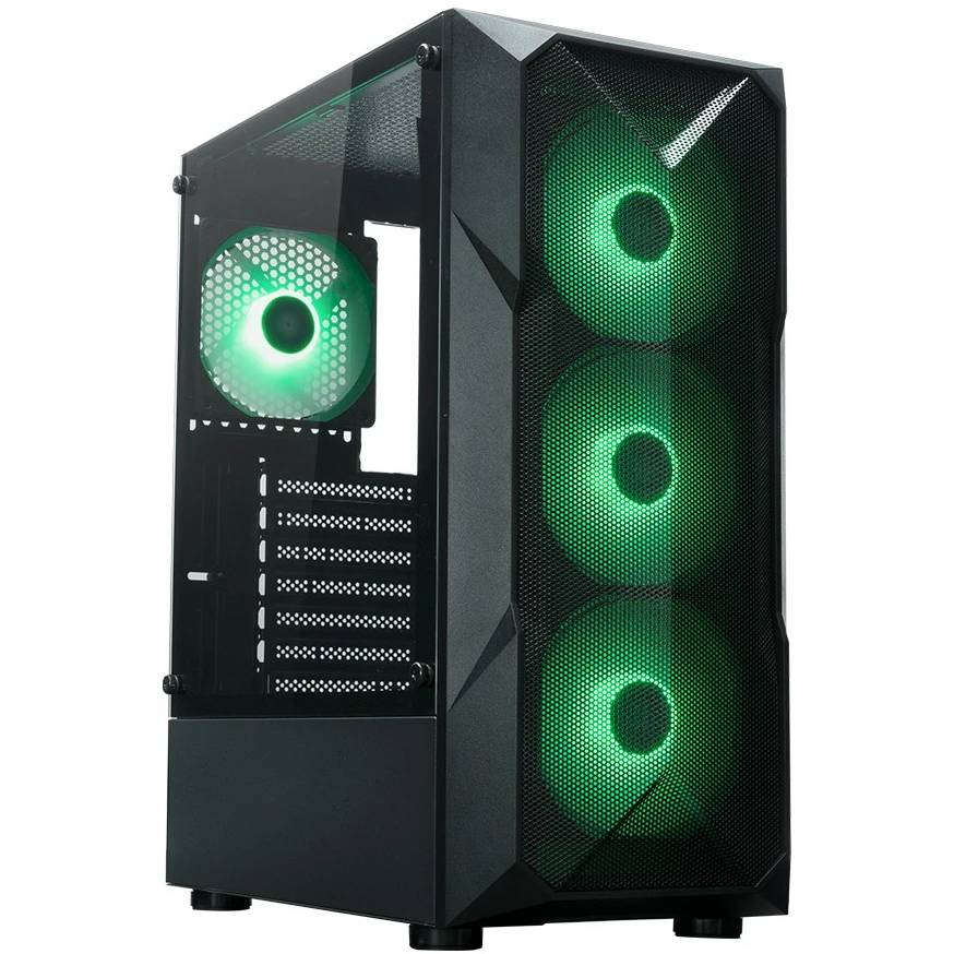 Корпус XASTRA A304 4ARGB-C6 Black (A304-4FC12A-C6), без БП, ATX (УЦЕНКА, погрута верхняя крышка)