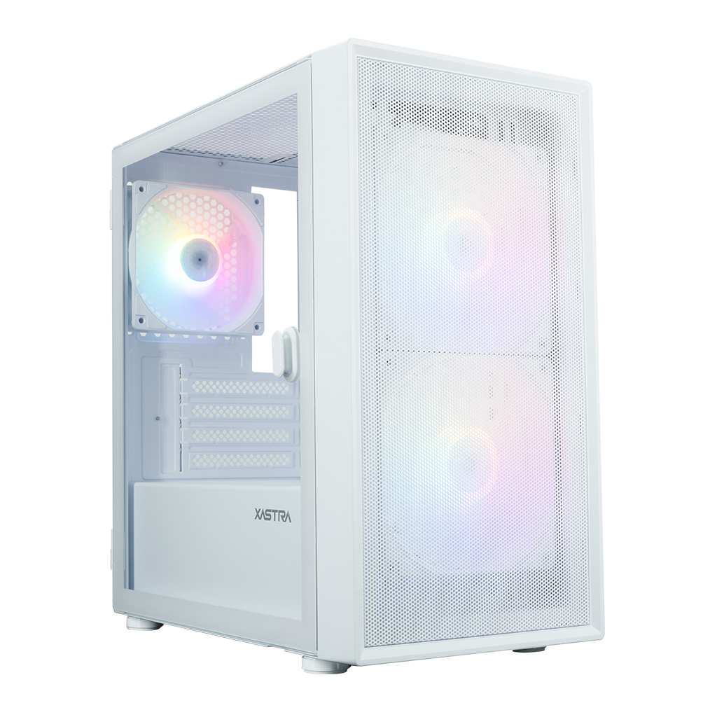 Корпус XASTRA A305M 3ARGB White (A305M-2FC14A-1FC12A-D-WH), без БП, mATX
