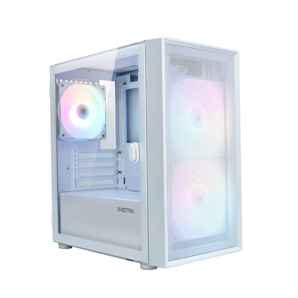 Корпус XASTRA A305M 3FRGB White (A305M-2FC14F-1FC12F-D-WH), без БП, mATX