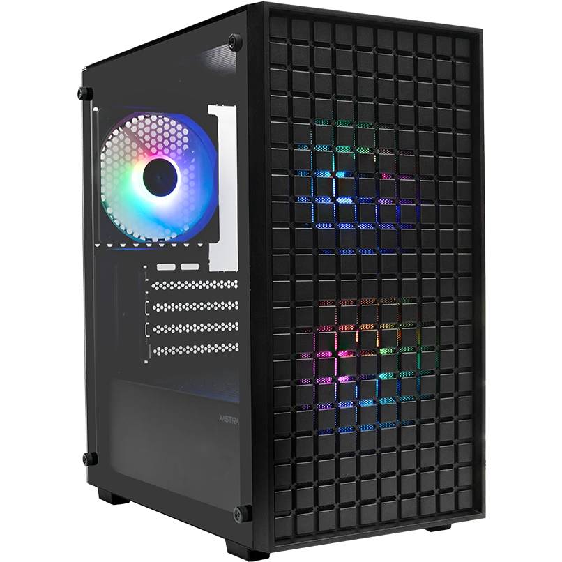 Корпус XASTRA A306M 3FRGB Black (A306M-3FC12F), без БП, mATX