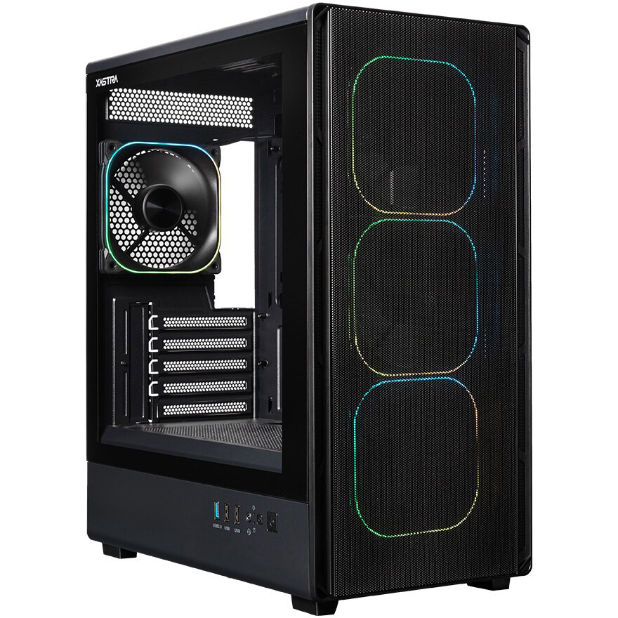 Корпус XASTRA A315M 4ARGB-FG Black (A315M-4FG12A), без БП, mATX