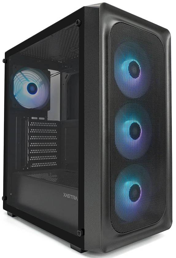 Корпус XASTRA A407 4ARGB Black (A407-4FC12A), без БП, ATX