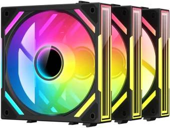 Вентилятор 12x12см XASTRA FS120W ARGB  reverse triple pack (FS120-3WA-SRX-GL), 3шт