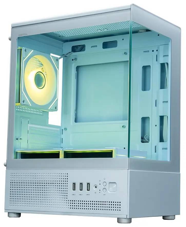 Корпус XASTRA Q300M 3ARGB-C6 White (Q300M-3FM12A-C6-WH), без БП, mATX