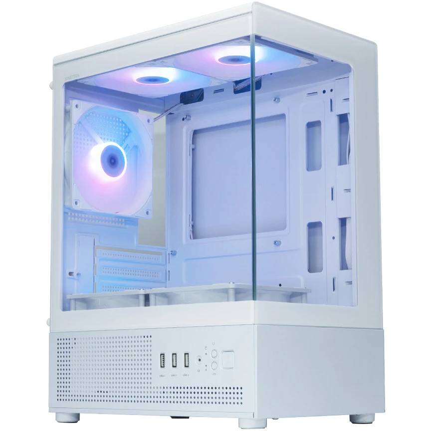 Корпус XASTRA Q300M 5ARGB-C6 White (Q300M-5FC12A-C6-WH), без БП, mATX