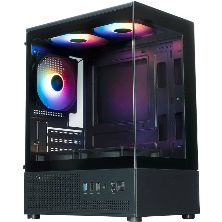 Корпус XASTRA Q300M 5ARGB-C6 Black (Q300M-5FC12A-C6), без БП, mATX