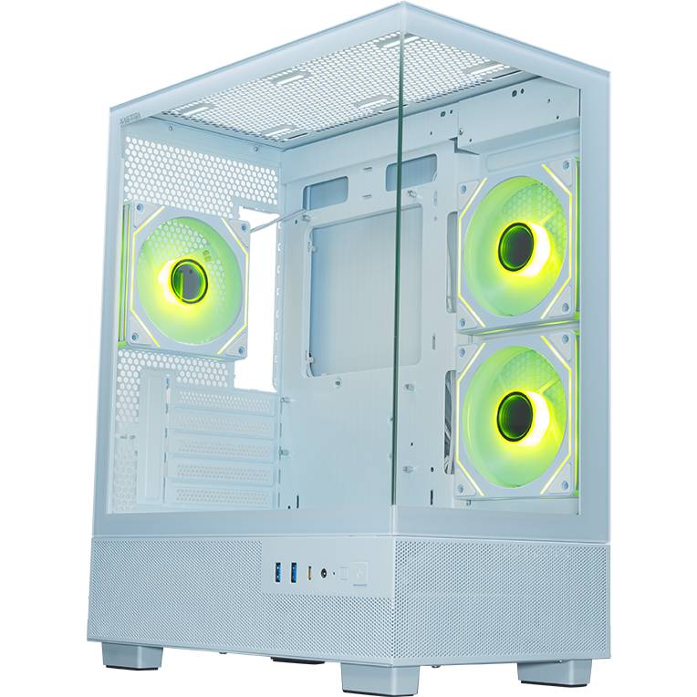 Корпус XASTRA Q400M 3ARGB-C6-UC White (Q400M-3FM12A-C6-UC-WH), без БП, mATX