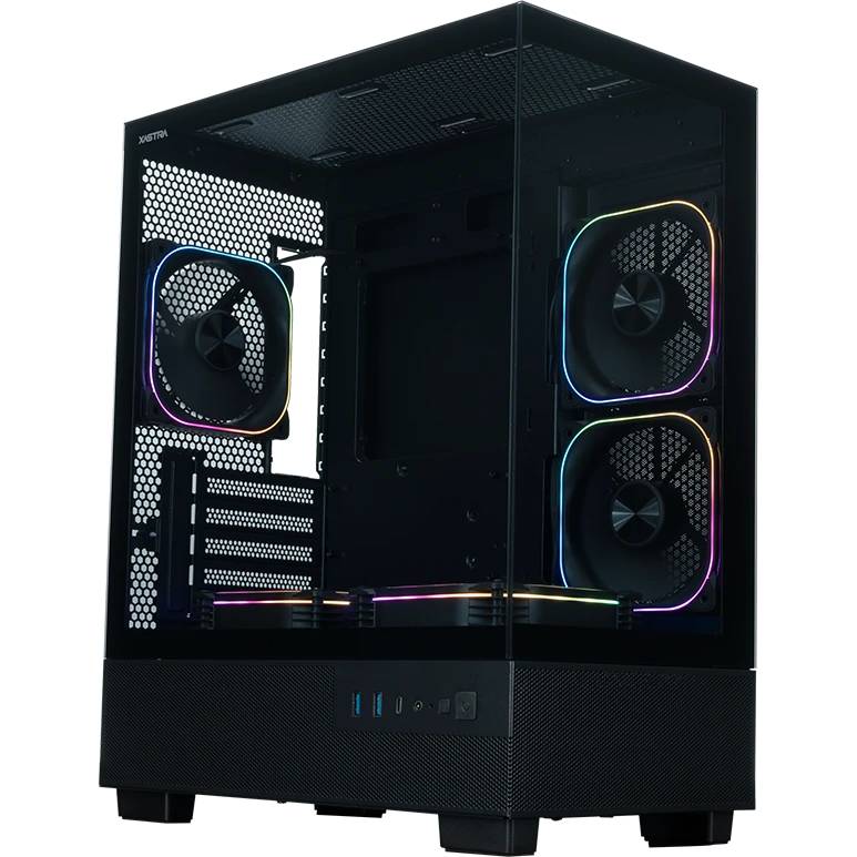 Корпус XASTRA Q400M 5ARGB-FG-C6-UC Black (Q400M-5FG12A-C6-UC), без БП, mATX