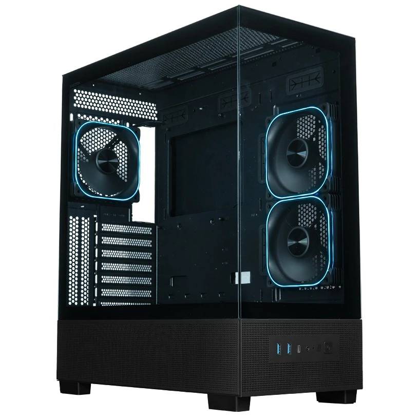 Корпус XASTRA Q500 3ARGB-FG-C10-UC Black (Q500-3FG12A-C10-UC), без БП, E-ATX