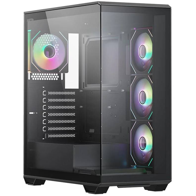 Корпус XASTRA Q600 4ARGB-C10-UC Black (Q600-4FM12A-C10-UC), без БП, ATX