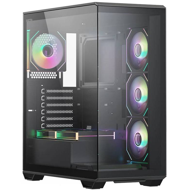 Корпус XASTRA Q600 6ARGB-C10-UC Black (Q600-6FM12A-C10-UC), без БП, ATX