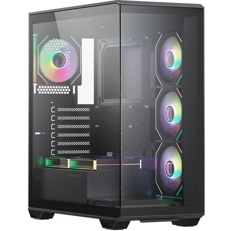 Корпус XASTRA Q600 6FRGB Black (Q600-6FM12A-C10), без БП, ATX