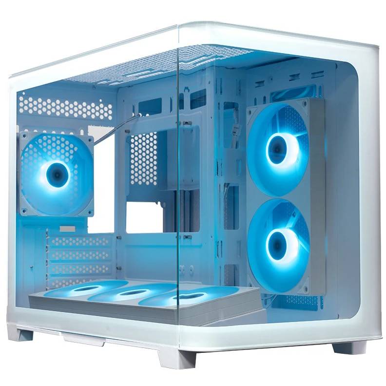 Корпус XASTRA QR500M 6ARGB-FC-C6-UC White (QR500M-1FA36A-1FA24A-1FC12A-C6-UC-WH), без БП, mATX